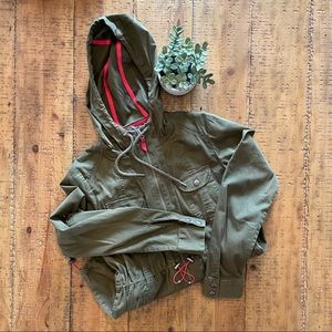 Athleta Hooded Utility Jacket * Army Green * Size Small